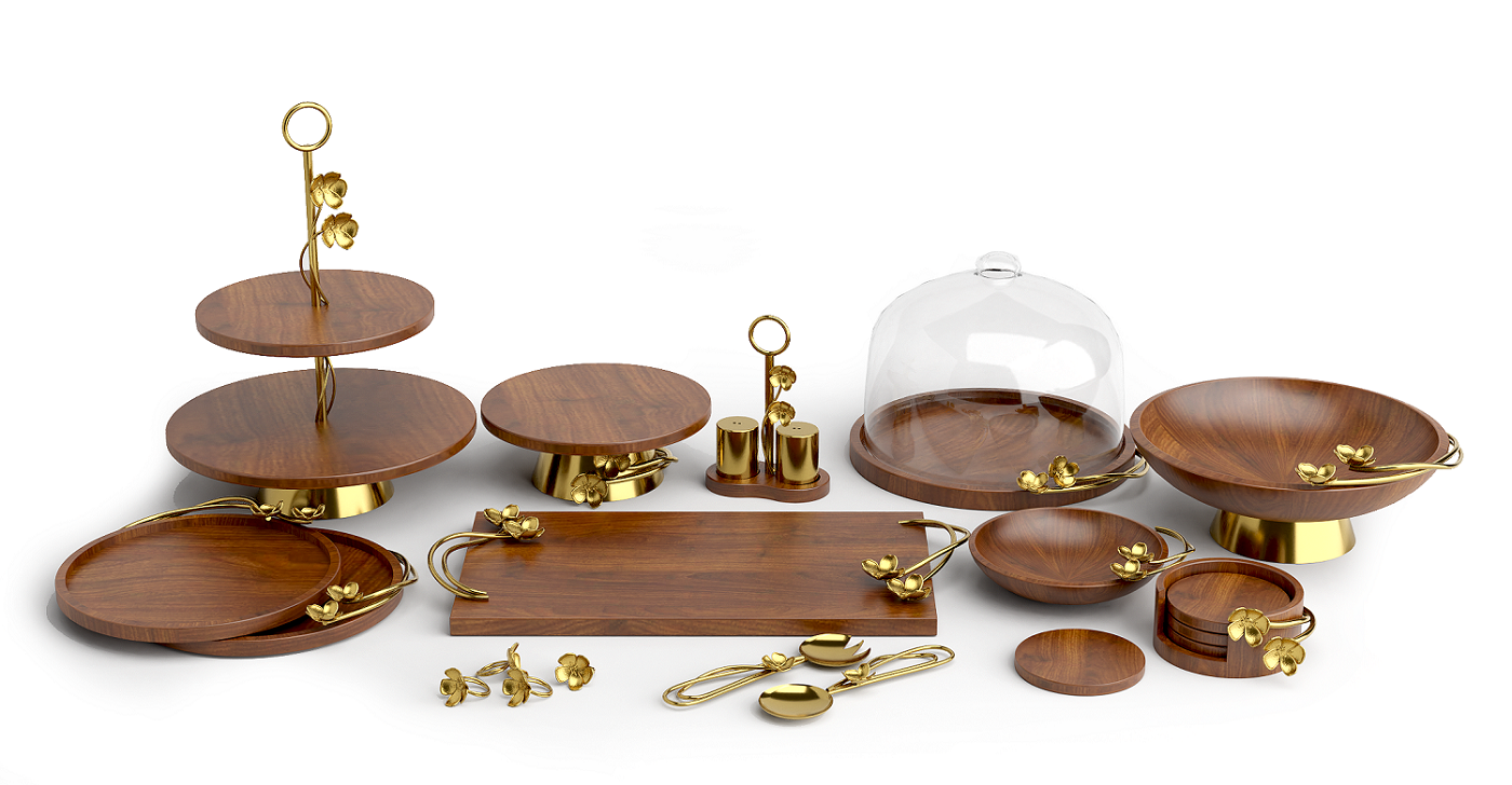 Orchid Wooden Serveware
