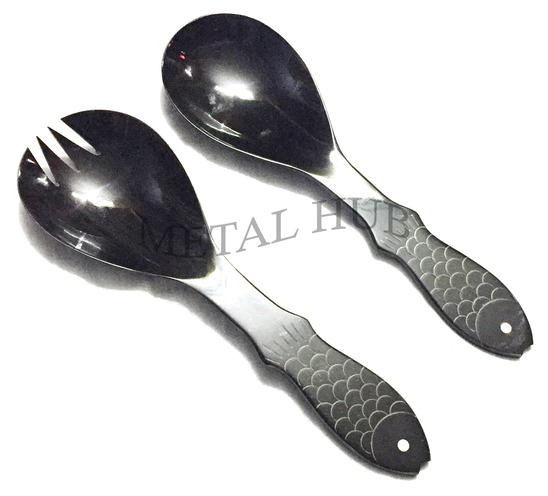 Horn Salad Server Set