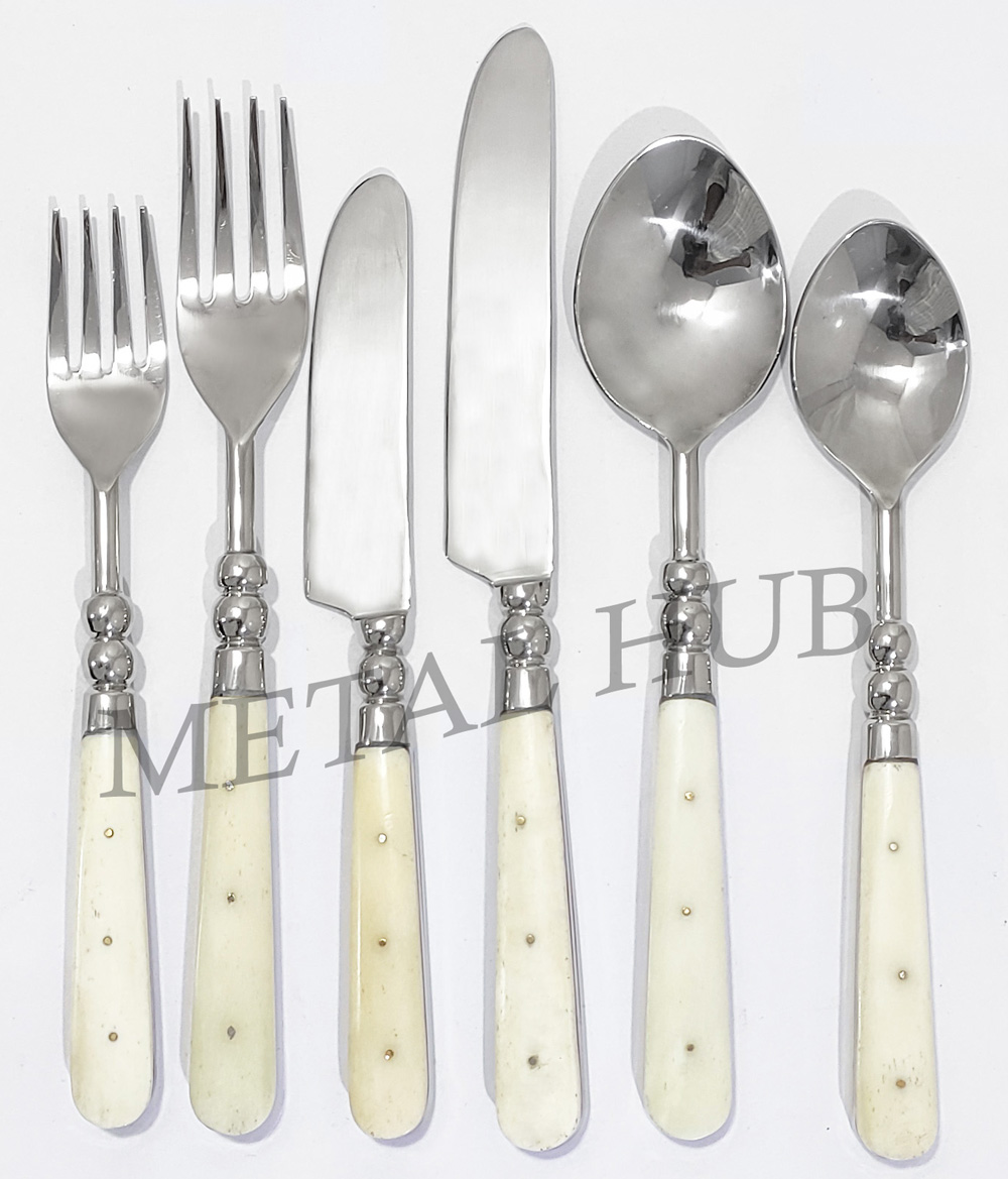 White Bone Inlay Flatware