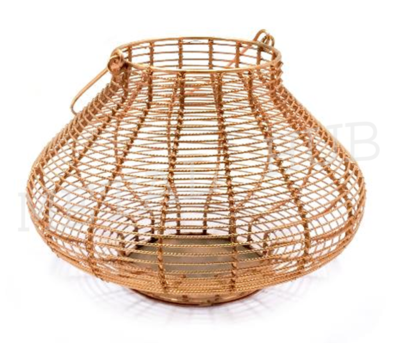 Iron Lantern With Copper Finish