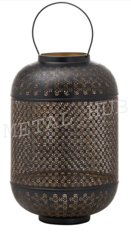 Moroccan Lantern With Black & Gold Finish